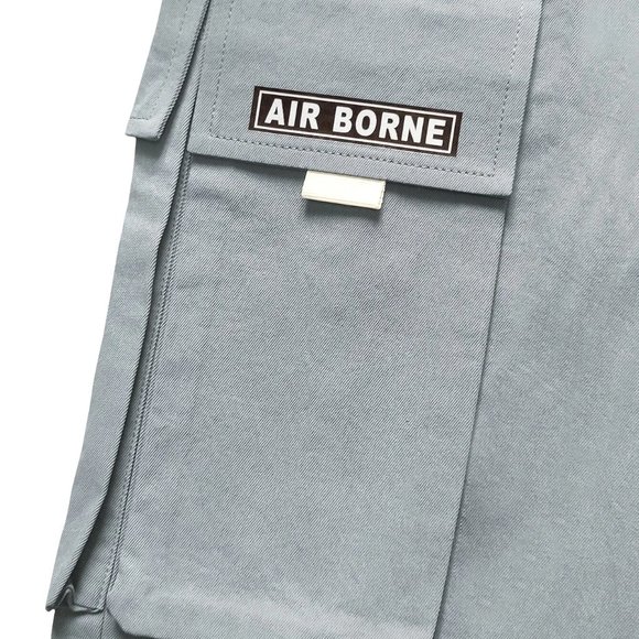 Gray Street Style Men's Cargo Pants w/Letter Graph - Picture 5 of 5